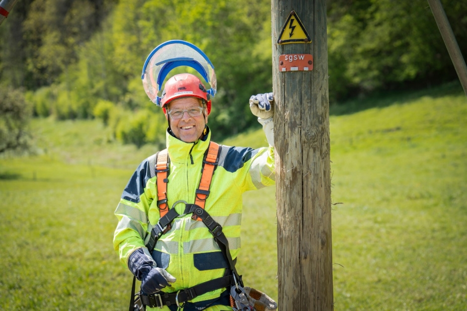 Beat Sch&auml;lle arbeitet seit 22 Jahren als Netzelektriker bei den St.Galler Stadtwerken.